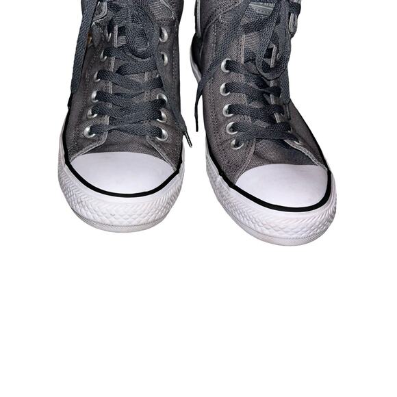 Converse Chuck Taylor Shoe Mens 9.5 Gray Canvas High Top Thunder Sneaker 155470C - Picture 3 of 11
